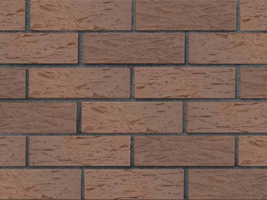 Кирпич клинкерный ЛСР Прага светло-коричневый флэш береста, 250*85*65 мм