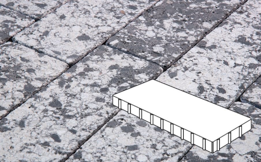 Плитка тротуарная Готика Granite FINERRO, Плита Б.8.П.8, Диорит 800*400*80 мм