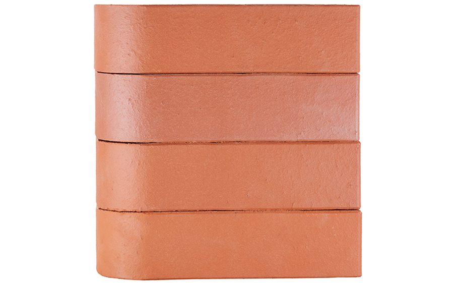 Кирпич облицовочный полнотелый ЛСР, красный, гладкий, R-60 радиусный, 250*120*65 мм