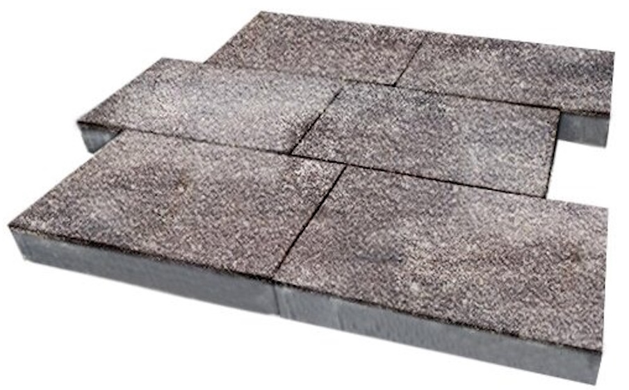 Плитка тротуарная SteinRus, Парк Плейс Б.3.П.8, Native, ColorMix Умбра, 600*300*80 мм