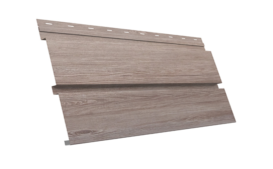 Софит металлический Grand Line Квадро брус без перфорации, сталь 0,45 мм Print Elite, White Wood