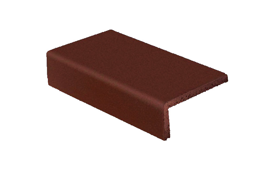 Клинкерная ступень прямоугольная Stroeher Keraplatte Duro 825 sherry, 240х115х52х10 мм
