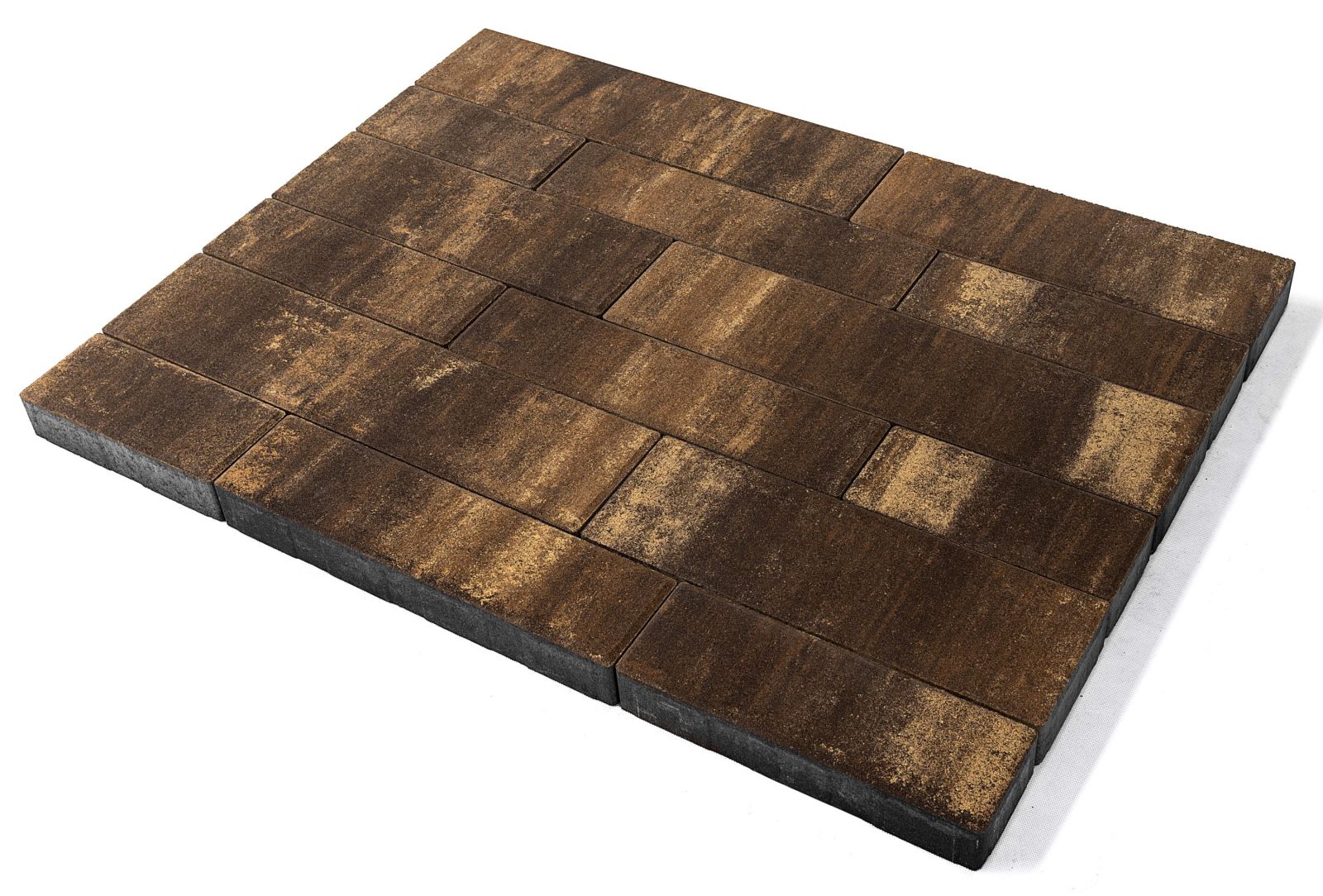 Плитка тротуарная BRAER Домино Color Mix Каштан, 120/160*60 мм