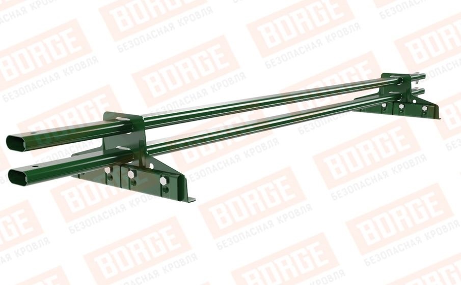 Снегозадержатель трубчатый Borge для фальцевой кровли оцинкованный RAL 6002, 1,5 м
