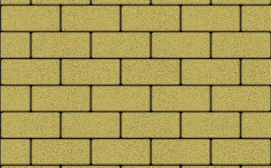 Плитка тротуарная Прямоугольник Б.2.П.8 стандарт гладкий желтый, 200*100*80 мм