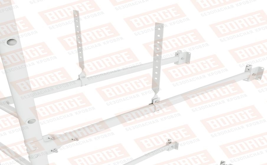 Лестница фасадная Borge (верхняя секция) оцинкованная RAL 9003, 2,7 м