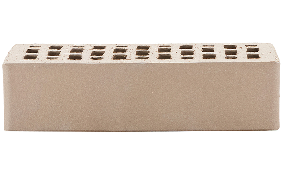 Кирпич облицовочный пустотелый ЛСР, серый, гладкий, 250*120*65 мм