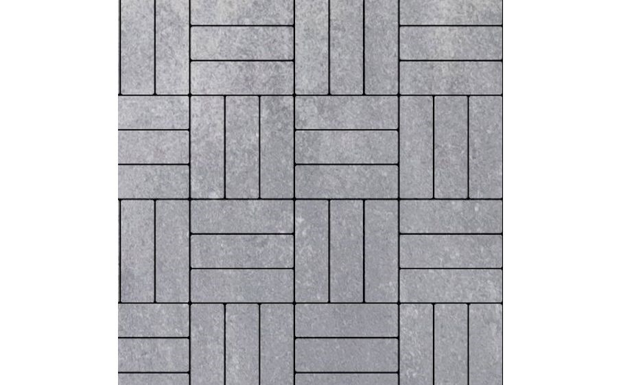 Плитка тротуарная SteinRus Паркет Б.2.П.6, гладкая, ColorMix Монохром, 210*70*60 мм