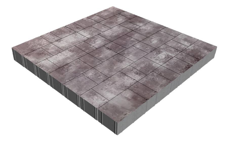 Плитка тротуарная SteinRus Новый город Рид В.8.Псм.8, гладкая, Мокко, толщина 80 мм