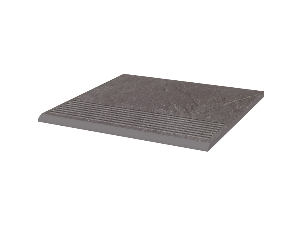 Клинкерная ступень с насечками Paradyz Taurus, Grys, 300*300*8,5 мм