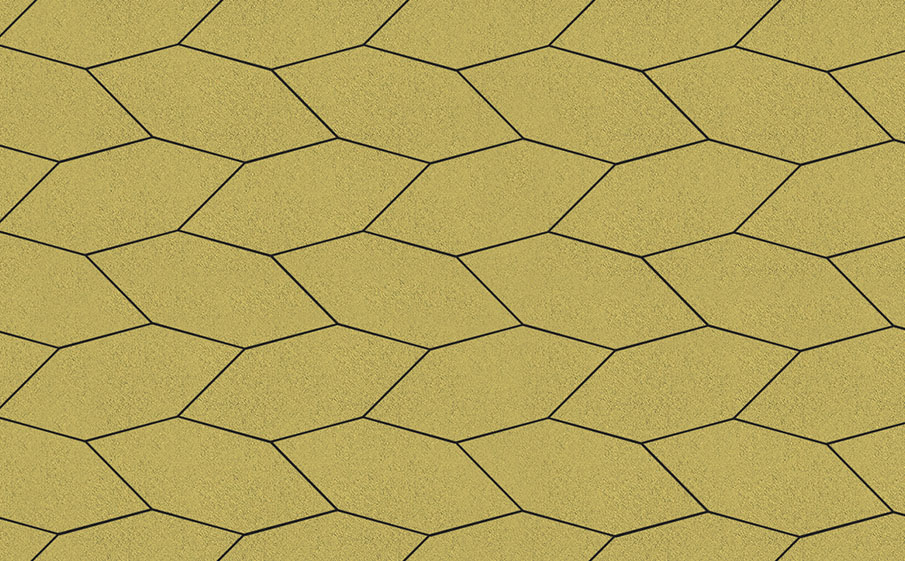 Плитка тротуарная Скошенный шестиугольник Б.1.ШГ.6 стандарт гладкий желтый, 100*100*100*60 мм