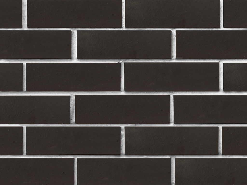 Кирпич клинкерный ЛСР Рейкьявик черный ангоб матовый гладкий, 250*85*65 мм