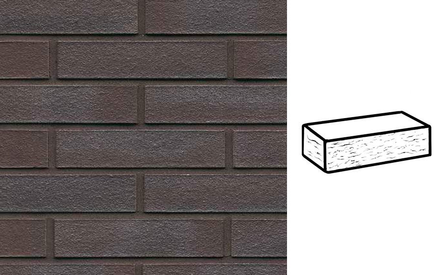 Кирпич клинкерный Muhr 20 Graphitschwarz рустик, 240*115*52 мм