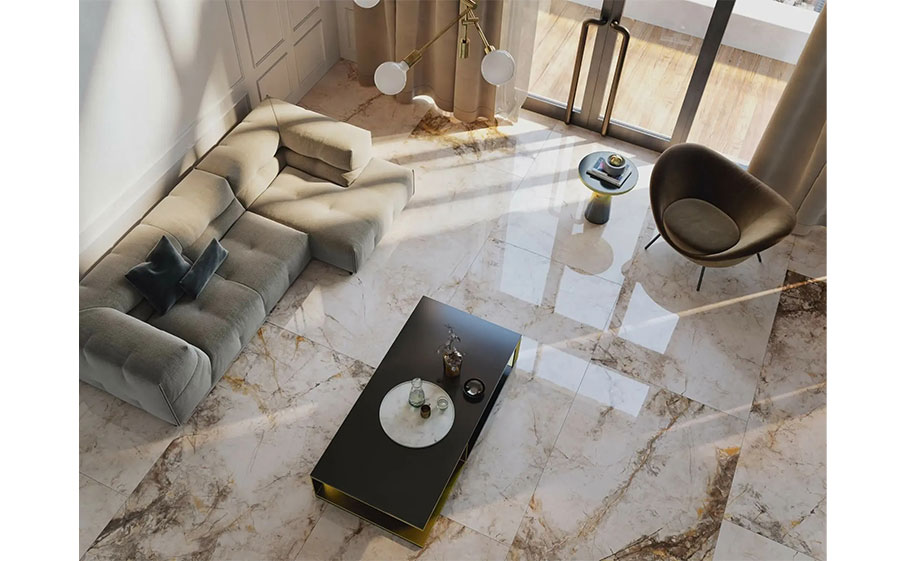 Керамогранит KERAMA MARAZZI Риальто светлый лаппатированный обрезной, 1195*600*9 мм