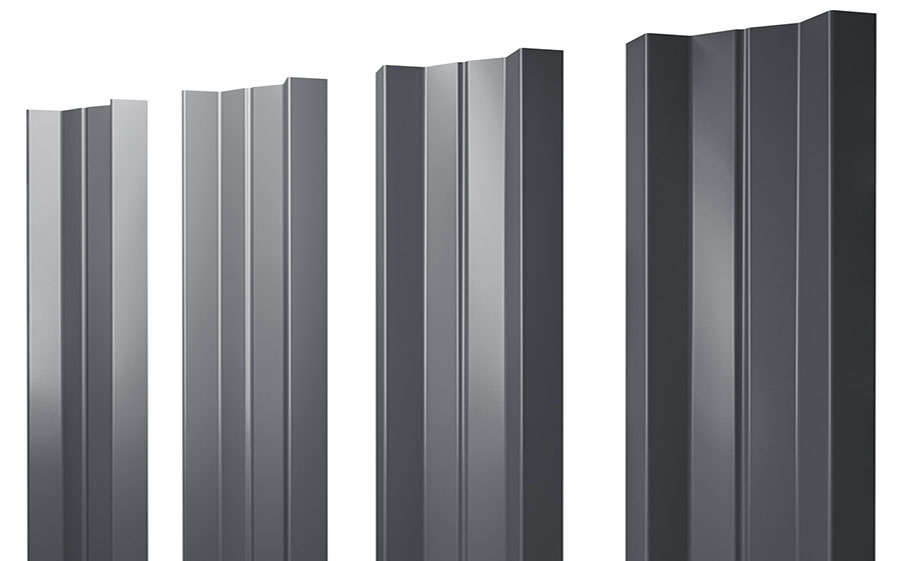 Штакетник М-образный А GreenCoat Pural BT Matt RAL 7024 мокрый асфальт