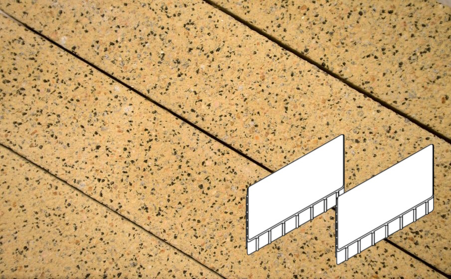 Плитка тротуарная Готика Granite FERRO, Плита AI Б.7.Ф.8, Жельтау, 700*500*80 мм