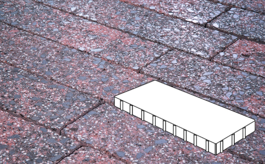 Плитка тротуарная Готика Granite FINERRO, Плита Б.9.П.8, Дымовский 900*300*80 мм