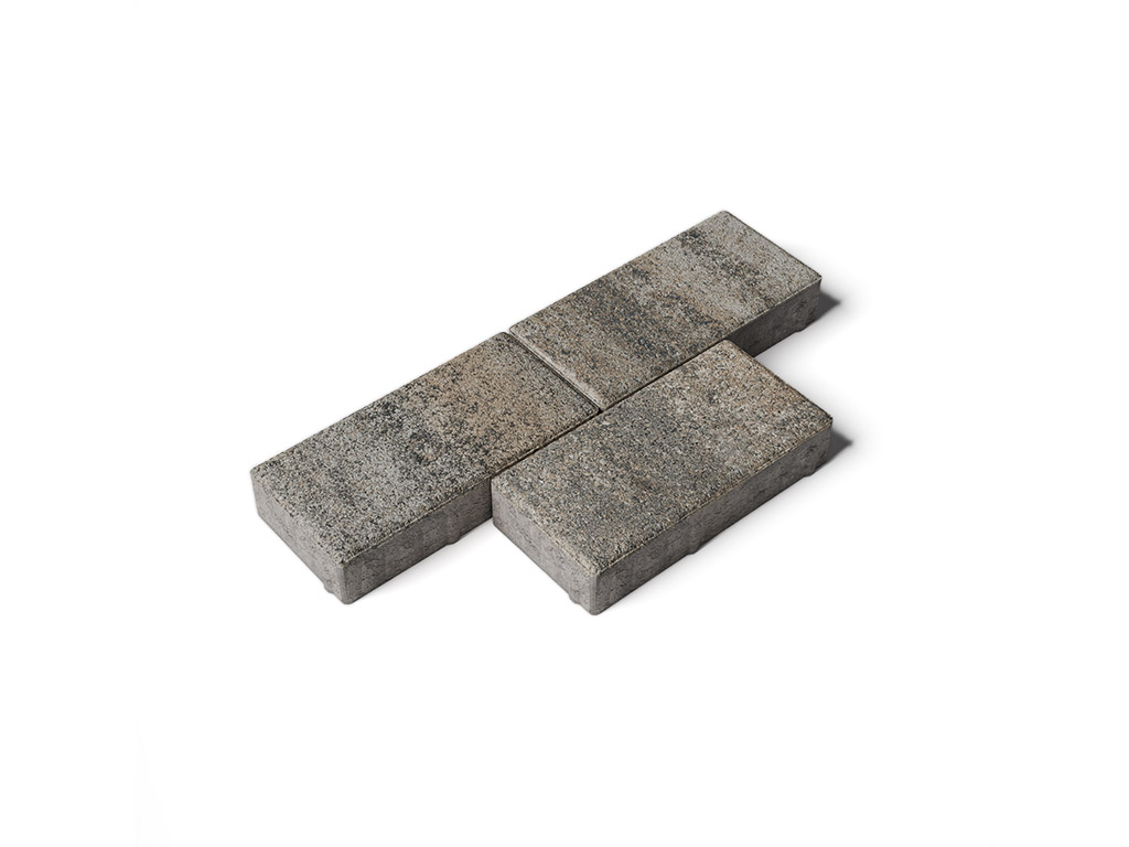 Плитка тротуарная Прямоугольник А.2.П.4 листопад гладкий старый замок, 200*100*40 мм 