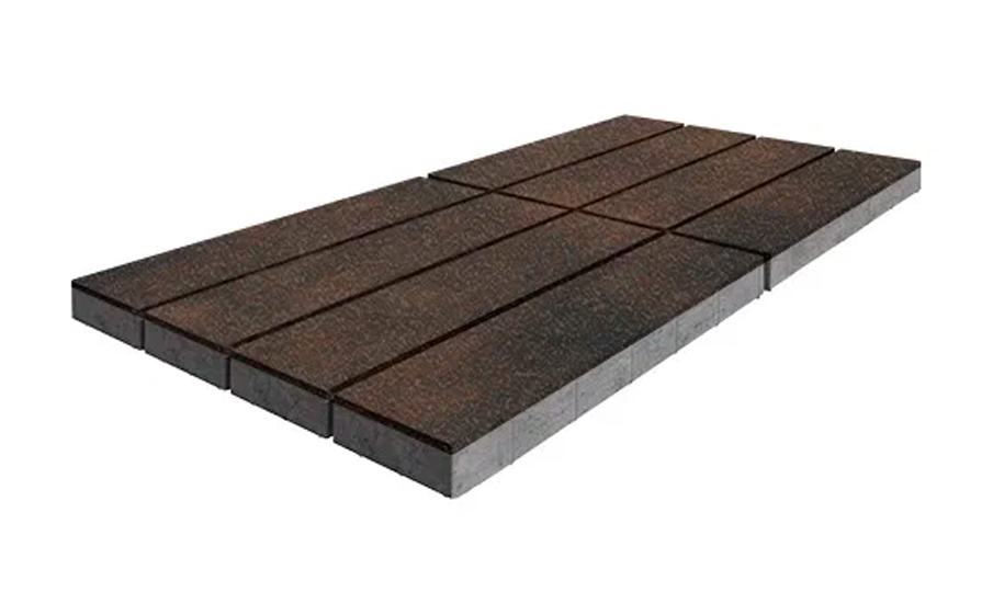 Плитка тротуарная SteinRus Гранада Б.7.П.8, Native, ColorMix Бомонт, 600*200*80 мм