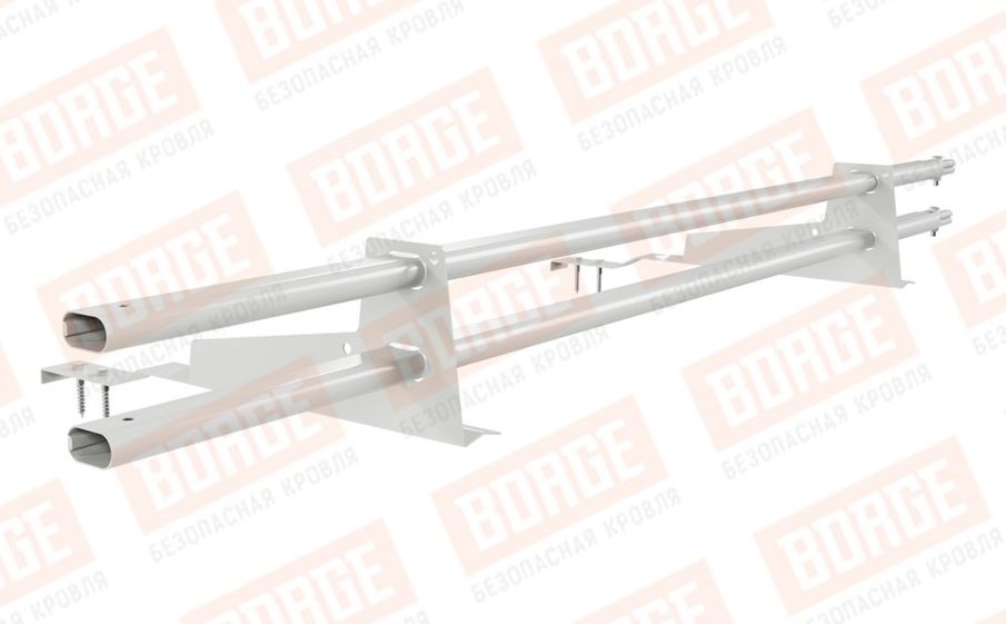 Снегозадержатель трубчатый Borge для черепичной кровли оцинкованный RAL 9003, 1,5 м