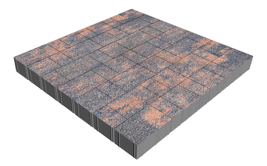 Плитка тротуарная SteinRus Новый город Рид В.8.Псм.8, Antico, Айвори, толщина 80 мм