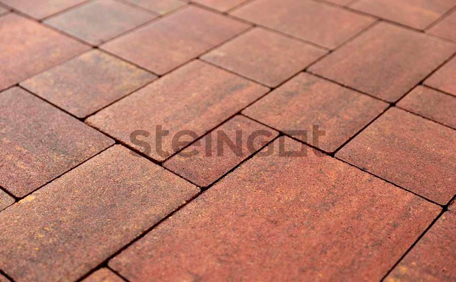 Плитка тротуарная Steingot Color Mix Бавария, Терракота, толщина 60 мм
