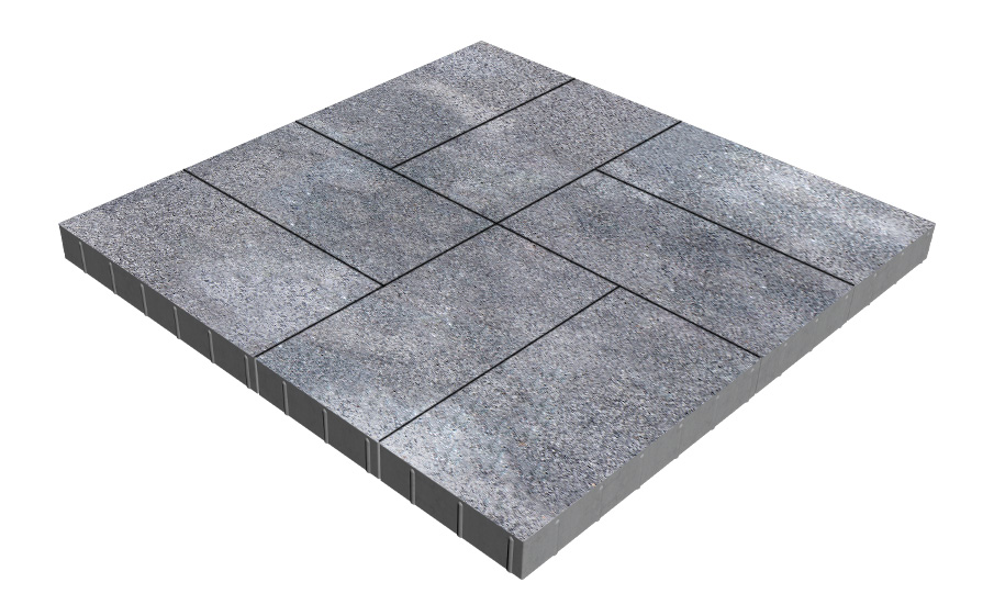 Плитка тротуарная SteinRus Парк Плейс Б.3.П.8, Ладога, Backwash, 600*300*80 мм