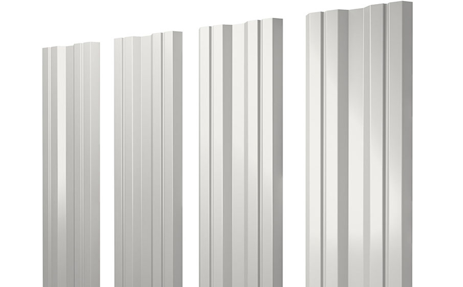 Штакетник Twin 0,45 PE Double RAL 9003 сигнальный белый