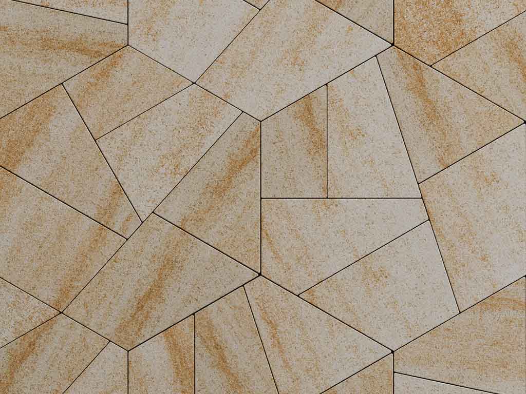 Плитка тротуарная Оригами Б.4.Фсм.8 искусственный камень степняк, комплект 6 шт, толщина 80 мм