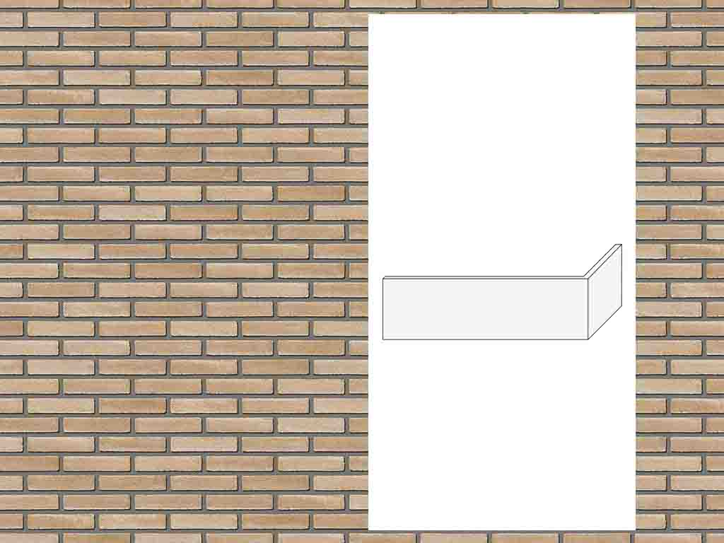 Гибкий кирпич StoCleyer Brick, угловой элемент 4/4 corner, 11185 бежевый, NF