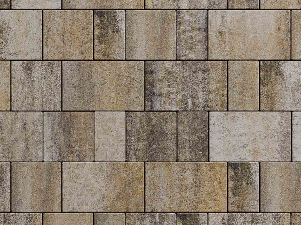 Плитка тротуарная Старый город А.1.Фсм.4 искусственный камень базальт, комплект 3 шт, толщина 40 мм