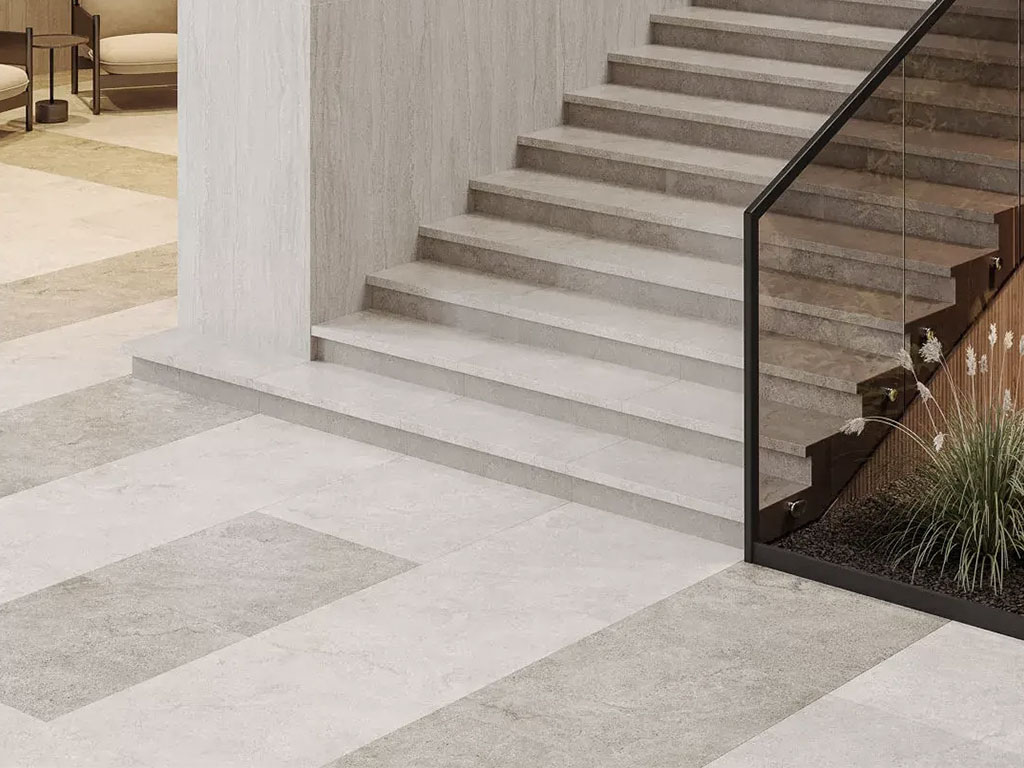 Керамогранит KERAMA MARAZZI Портленд серый светлый обрезной, 1195*600*20 мм