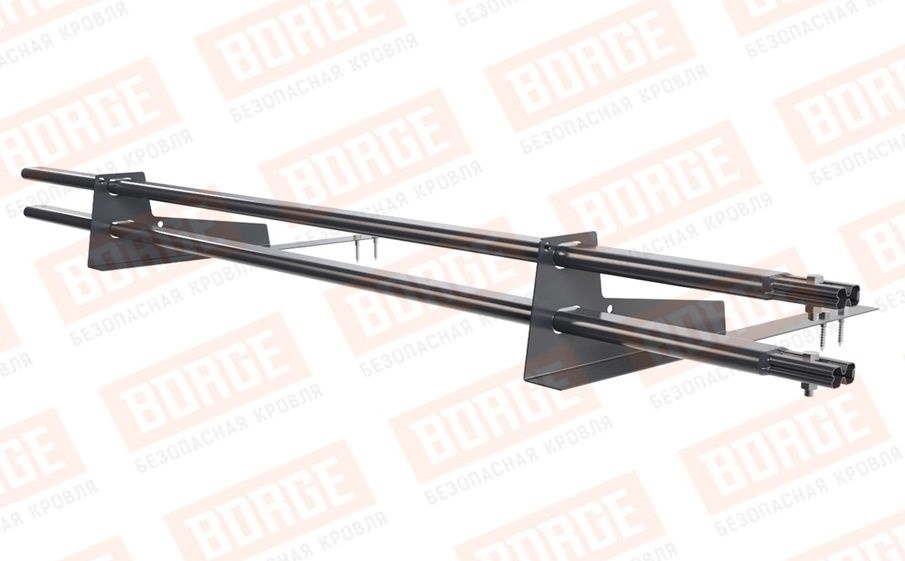 Снегозадержатель трубчатый Borge для гибкой черепицы оцинкованный RAL 7024, 1,5 м