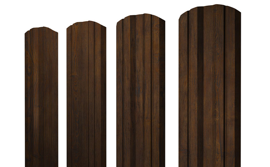 Штакетник Twin фигурный Print Elite Chestnut Wood