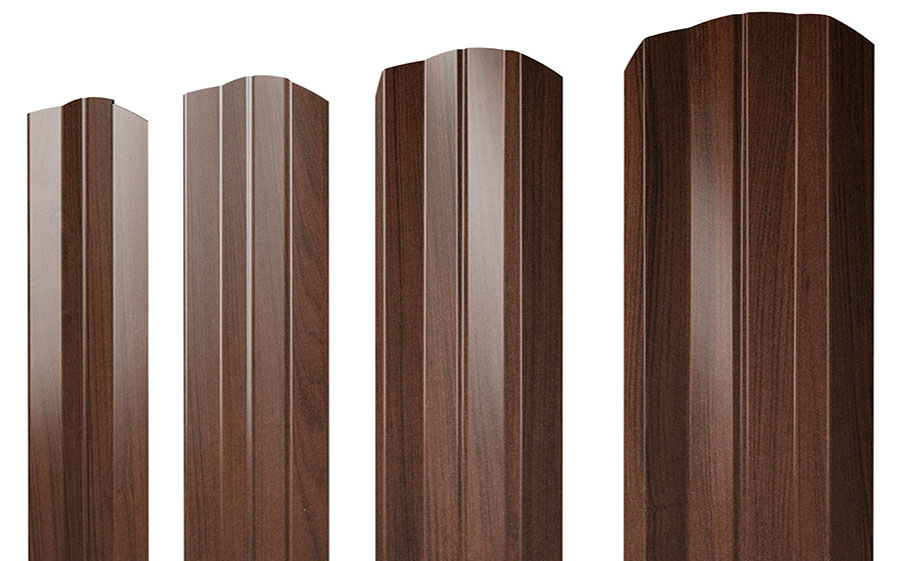 Штакетник М-образный А фигурный Print Elite Choco Wood