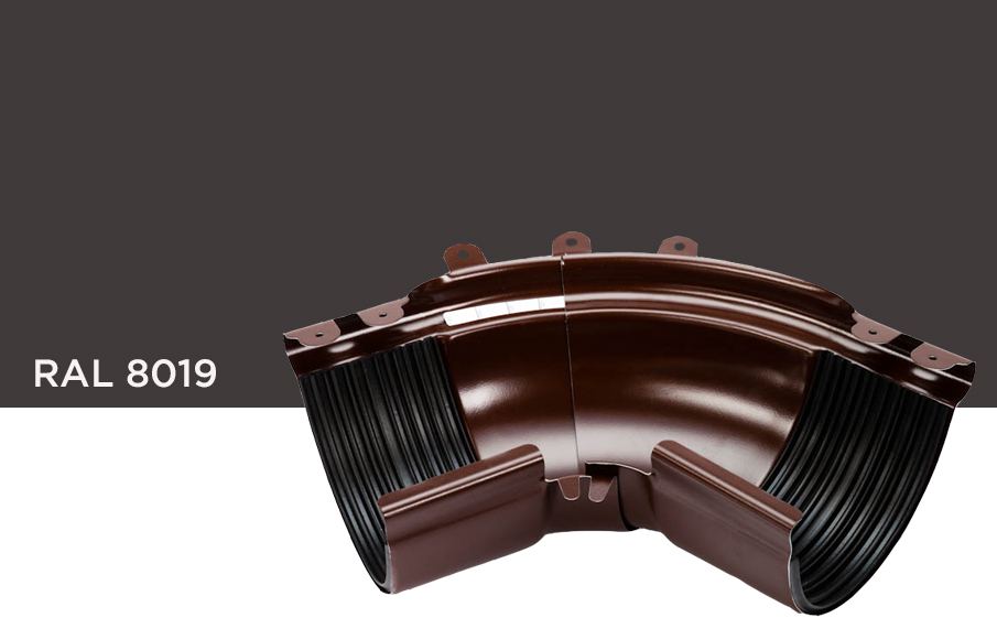 Внешний регулируемый угол Galeco 100-165 градусов для системы STAL D 135/90 мм, RAL 8019