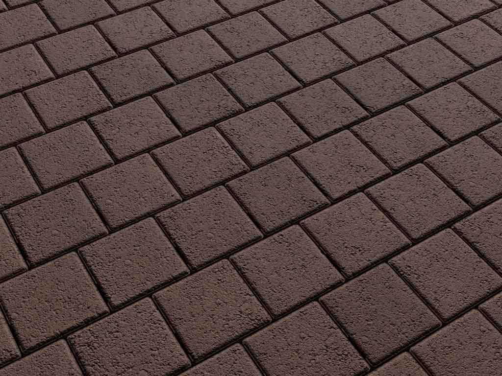 Плитка тротуарная Квадрат А.3.К.4 гранит коричневый, 100*100*40 мм