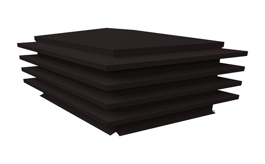 Дымник на трубу Grand Line елка 1410*380 мм Satin RAL 9005