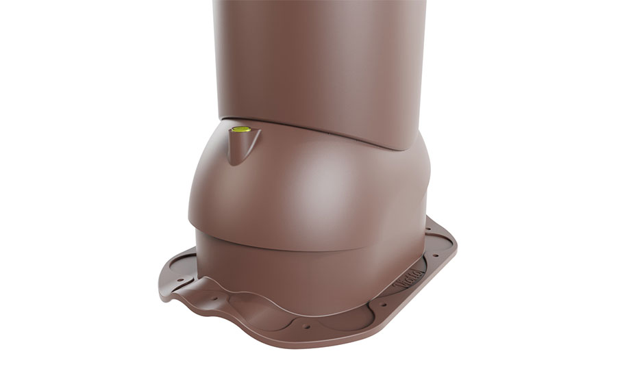 Труба вентиляционная Viotto для металлочерепицы Finnera d=150 мм утепленная, RAL 8017 коричневый