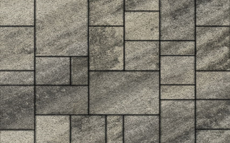 Плитка тротуарная Мюнхен Б.2.Фсм.6 листопад гранит антрацит, комплект 4 шт, толщина 60 мм