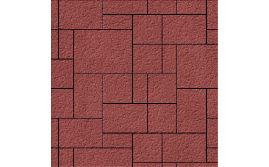 Плитка тротуарная SteinRus Инсбрук Альпен Б.7.Псм.6, Old-age, красный, толщина 60 мм