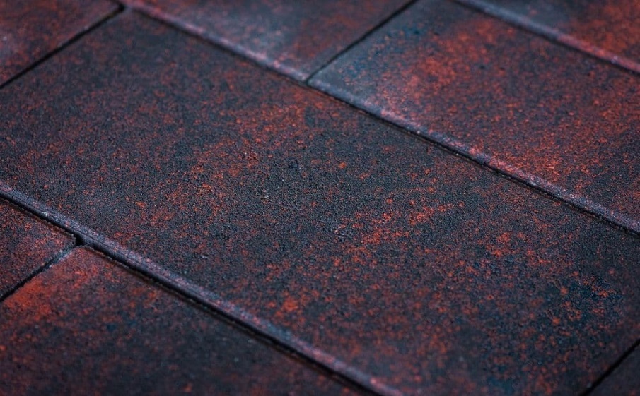 Плитка тротуарная Паркет Б.9.Псм.8 листопад гладкий клинкер, комплект 4 шт, толщина 80 мм