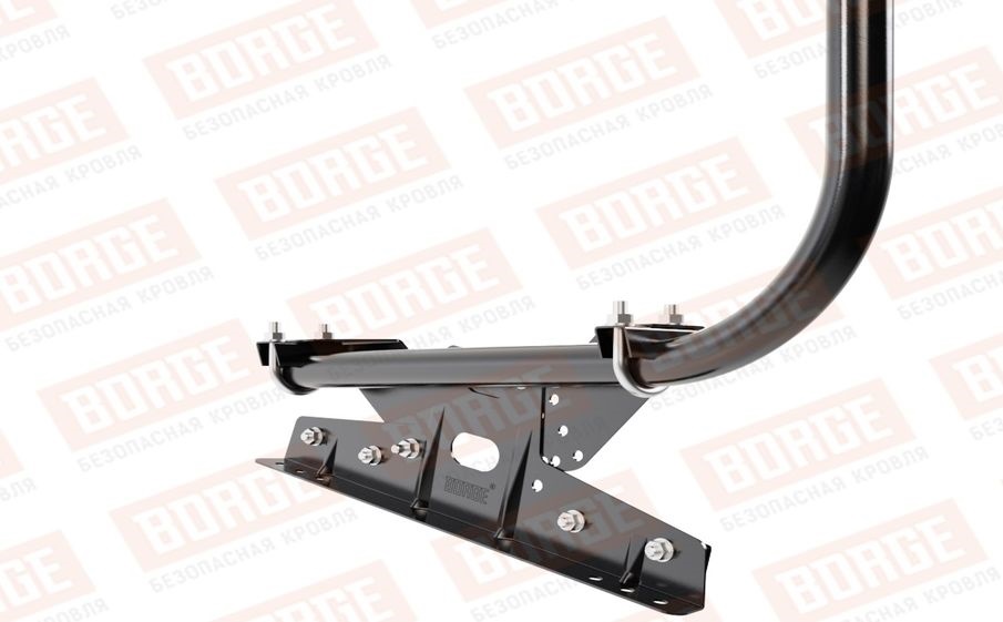 Кровельное ограждение Borge для фальцевой кровли оцинкованное RAL 9005, 300*90 см