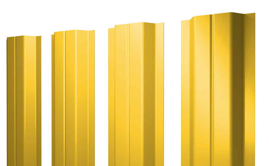 Штакетник П-образный А 0,45 PE RAL 1018 цинково-желтый