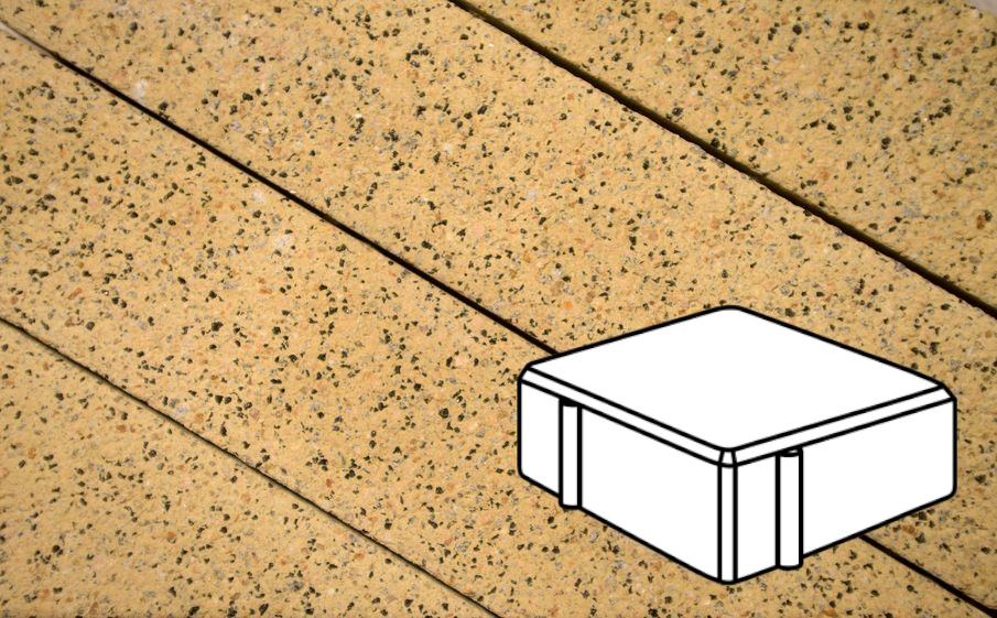 Плитка тротуарная Готика Granite FERRO, Квадрат Б.1.К.6, Жельтау 150*150*60 мм