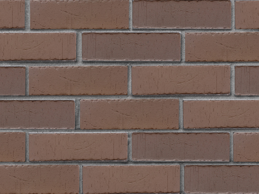 Кирпич клинкерный ЛСР Антверпен темно-терракотовый флэш винтаж с рваной фаской, 250*85*65 мм