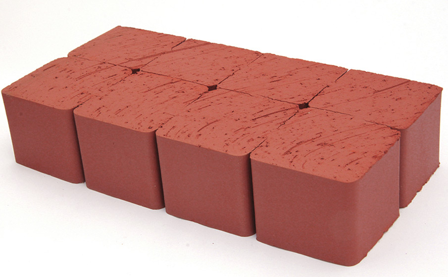Клинкерная брусчатка Lode Janka красная шероховатая, 60*60*52 мм