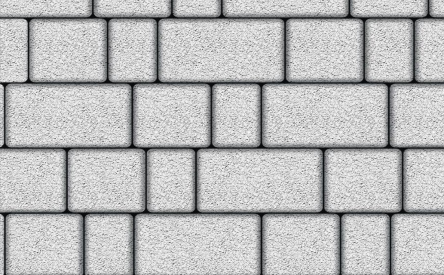 Плитка тротуарная Старый город Б.1.Фсм.6 гранит белый, комплект 3 шт, толщина 60 мм