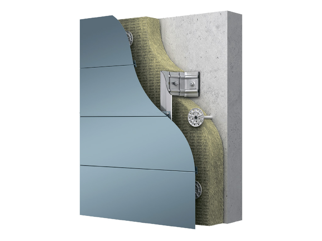 Подсистема НФС КРАСПАН для металлических панелей, крепление скрытым способом