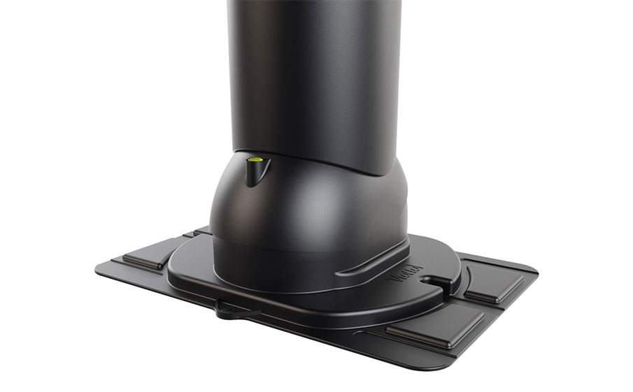 Труба вентиляционная Viotto с универсальным проходным элементом d=125 мм утепленная, RAL 9005 черный